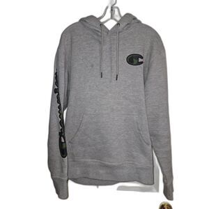 Gray with Camo Champion Hoodie - M